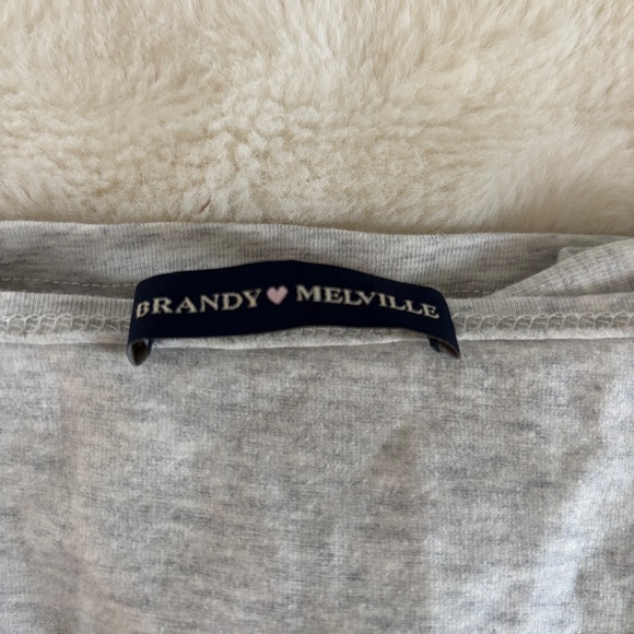 Brandy Melville gray square neck top - Picture 3 of 3